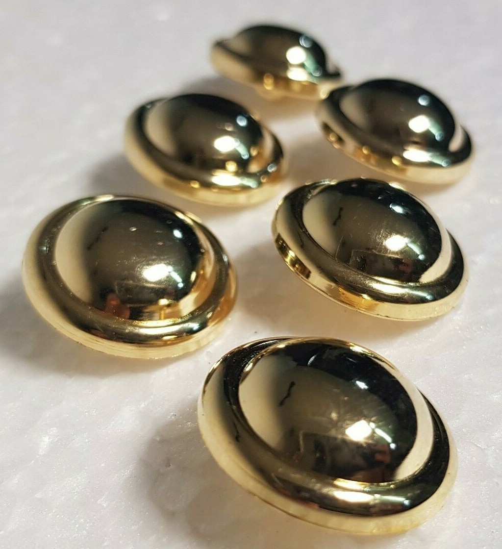 Bottoni In Ottone Anticato Bombati Con Occhiello - 10 Pezzi Da 17mm Perfetti Per Abiti Tradizionali E Giacche - Foto 2