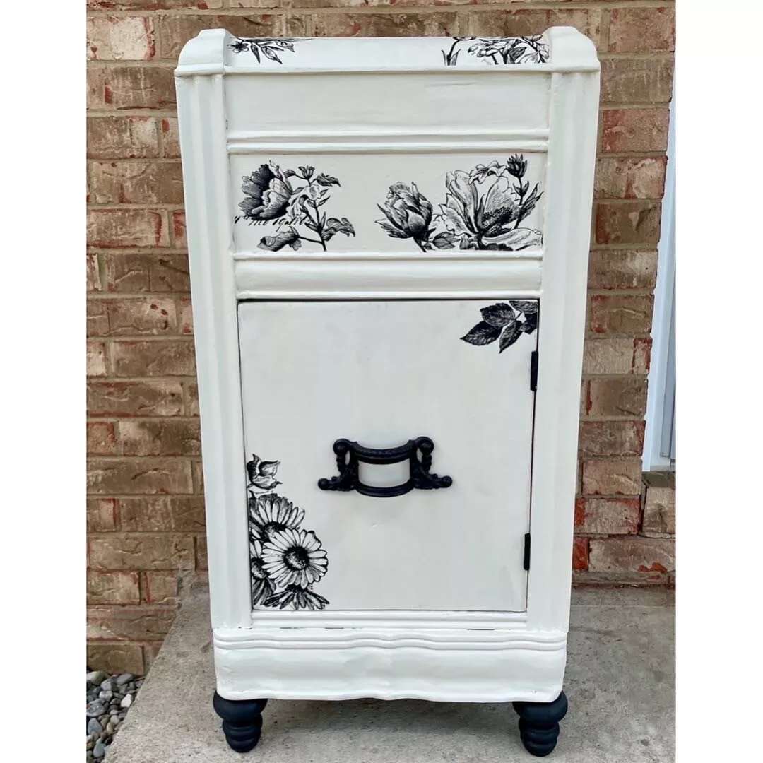 Antique waterfall nightstand deals