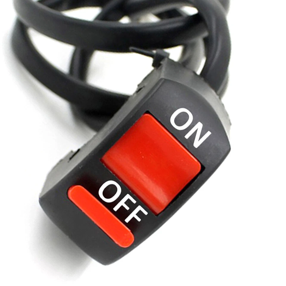 Soporte de manillar de motocicleta duradero ATV moto de cross matar botón encendido-apagado pieza interruptor Foto 4 de 4