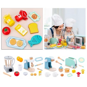 Cuisine En Bois Semblant Jouer Jouet Simulation Bebe Jouets Educatifs Ebay