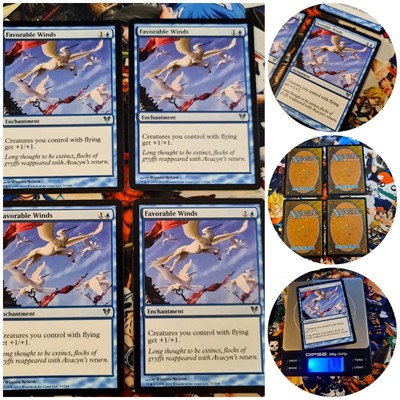 4× Favorable Winds Avacyn Restored Playset Mtg Nm Cards   Magic The Gathering
