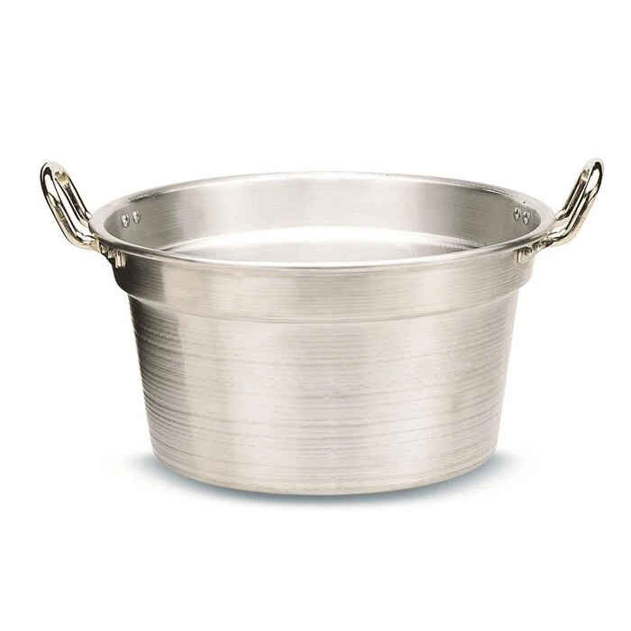 Aramco Caldero In Alluminio Con Coperchio – 7 Quart, Perfetto Per Paella E Cucina Ispanica, Pentola Alta Qualità - 2