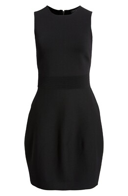NEW Ted Baker Gorjeta Knit Sheath Dress in Black Size 4 US 10 #D7253