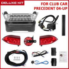 For Club Car Precedent LED Deluxe High/Low Beam Street Legal Light Kit 2004+