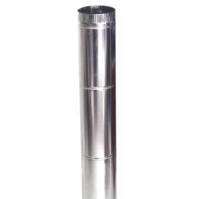 5 In. X 5 Ft. Beaded Metal Duct Pipe Free shipping