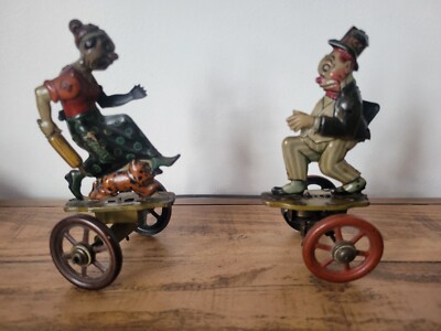 Antique c.1924 Einfalt Germany Maggie & Jiggs Wind Up Tin