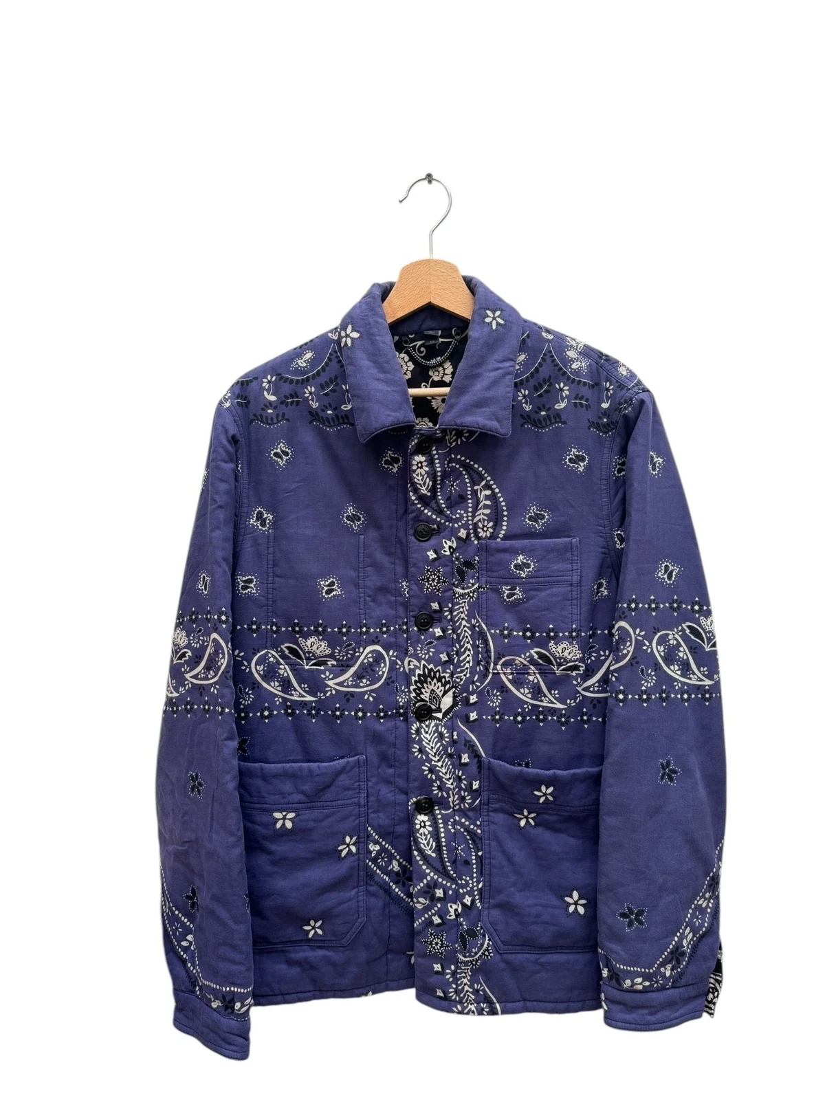 Giacca paisley blu Burberry Prorsum FW 2015 taglia 52 taglia M