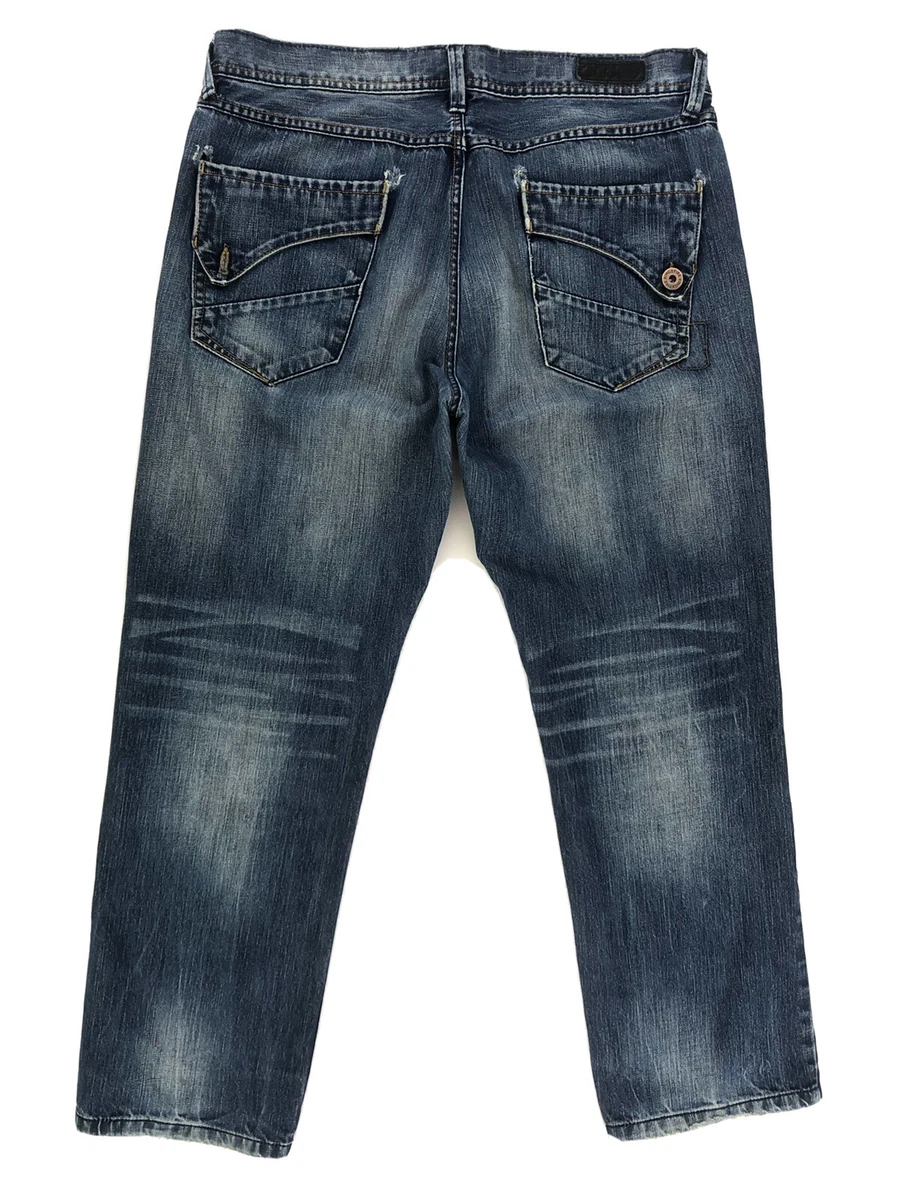 Ring Of Fire North Lexington Slim Straight Blue Jeans Mens Sz 38x30 100 Cotton