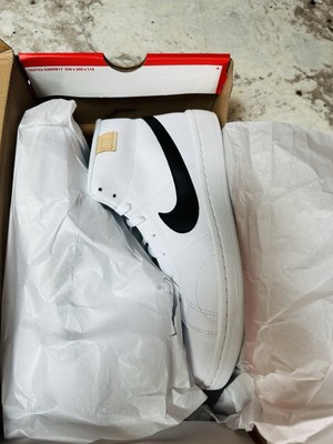 NIB MENS Nike COURT ROYALE 2 MID Basketball Sneakers White Black Onyx 