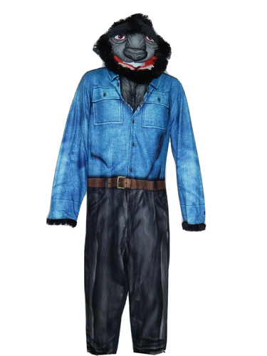 Werewolf Hooded Outfit Mens Medium Halloween Costume NEW Wolfman Hoodie Pajamas - 第 1/12 張圖片