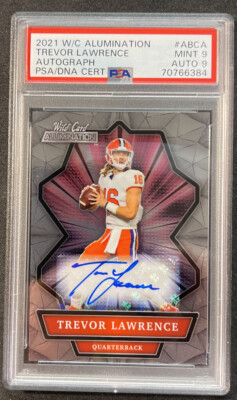 2021 WC Alumination Trevor Lawrence Auto Blue Ink PSA/DNA Mint 9