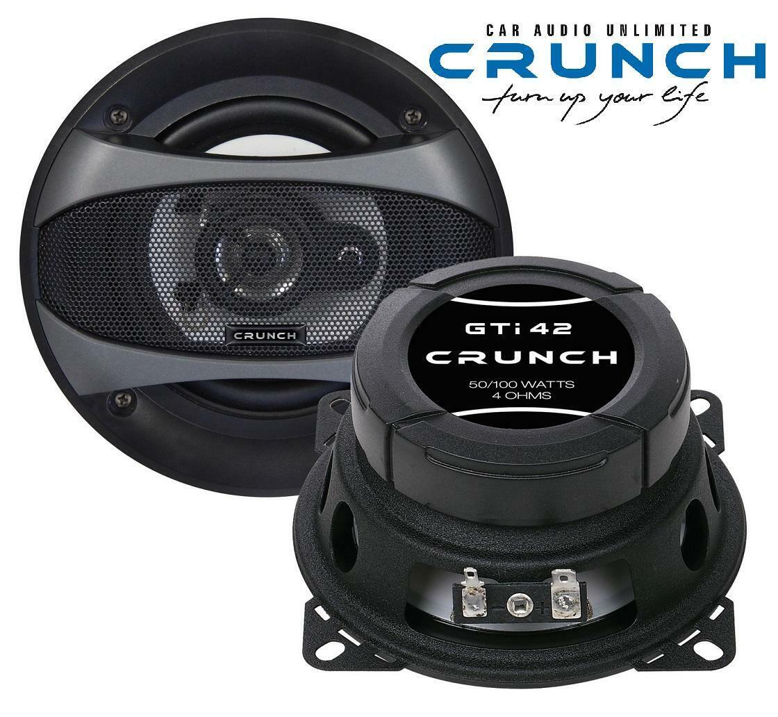Memo Veel Polair Crunch GTI-42 10 CM (4 " 2-Wege Coaxial Speaker 100 Watt - 1 Pair  806586210655 | eBay