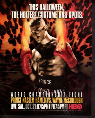  Vintage print ad advertisement HBO Boxing Prince Naseem Hamed Wayne McCullough