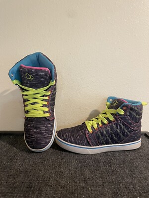 OP Girls Sneakers Casual Shoes Size Color Multicolor Lace Up High Top 