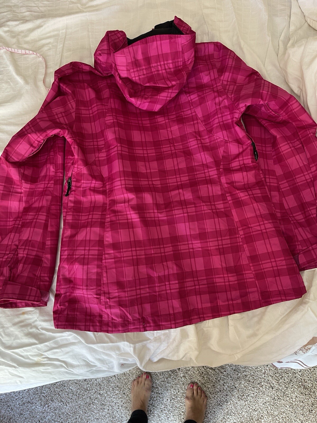 Columbia Interchange Outer Shell Jacket Plaid Pin… - image 2