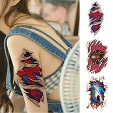 Temporary Tattoos for Adults Red Cross, Shark Spider Set