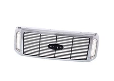 Chrome Front Grille w/Billet Insert Fit 06-07 Ford F250 F350 F450 F550 Superduty
