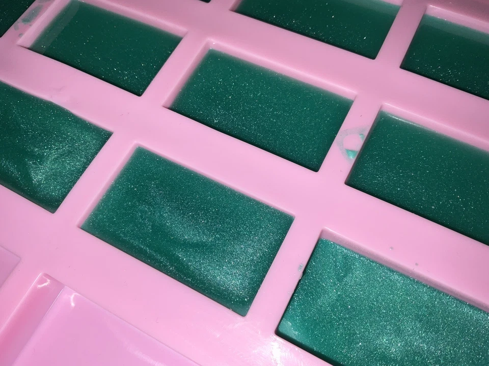 COLOR BLOCKS for use in Candle: Teal/blue - Green Two Pcs Approx 3.5 Oz. - Image 2 of 2