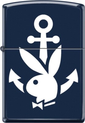ORIG. ZIPPO ''PLAYBOX ANCHOR'' NAVYBLUE LIGHTER LICENSING PROMOTION 2025 60007472