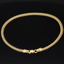 Doppelpanzer-Armband Armband Goldarmband 585 14K ECHT Gold 3mm 20cm Geschenk NEU