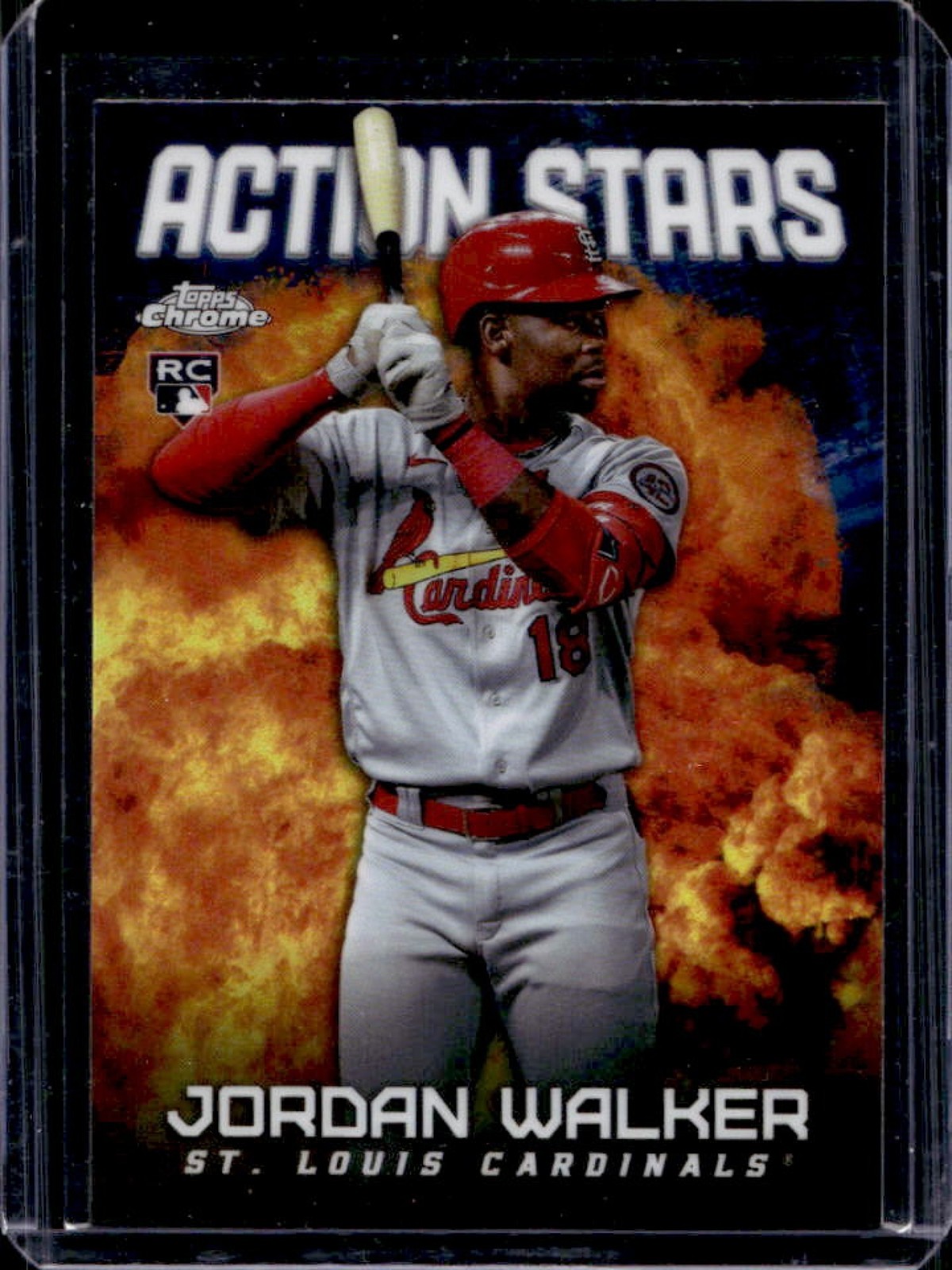 2023 Topps Chrome Update Jordan Walker Action Stars RC Rookie #ASC-12 Cardinals