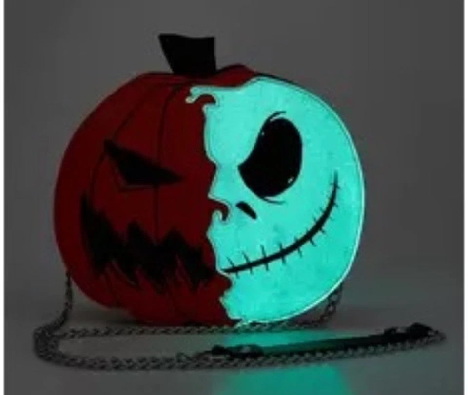 The Nightmare Before Christmas Jack Pumpkin Split Glow In The Dark 斜挎包 — 第 3/4 张图片