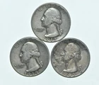 TOUGH 1939 1942 1943 Washington Quarter 90% Silver Lot *745