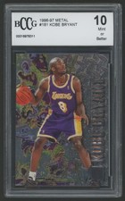 1996-97 Metal #181 Kobe Bryant Rookie Card Graded BCCG 10. rookie card picture