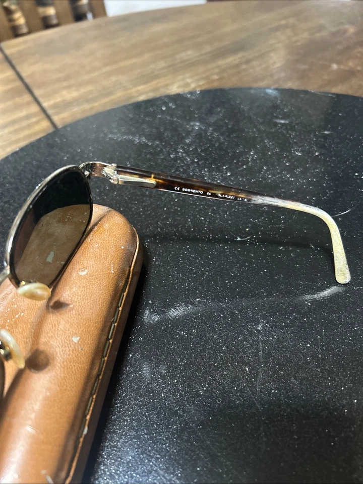 Gafas de sol polarizadas Hokie Serrento marrón tortuga hechas en Italia 100 % UV Foto 2 de 4