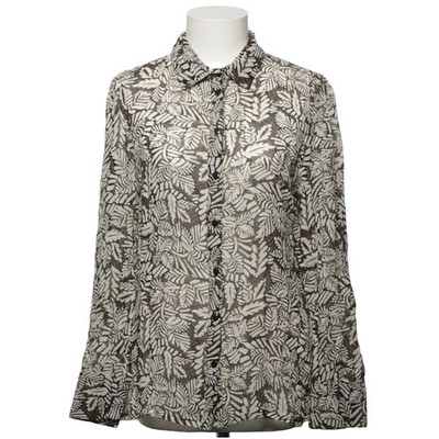 Part Two, Bluse, Größe: 36, Schwarz/Beige, Blumen, Damen #SkL