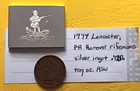 1774 Lancaster, PA militia rifleman flag .7256 oz ASW FM .925f ag ingot $60 melt