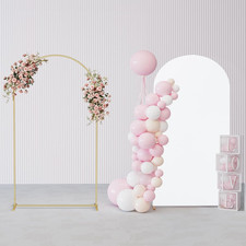 7.2FT Metal Arch Backdrop Stand with Wrinkle-Resistant Cover for Events