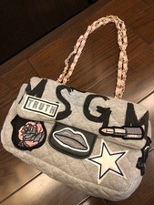 Borsa a tracolla MSGM grigio rosa 2WAY patch pelle quasi come nuova