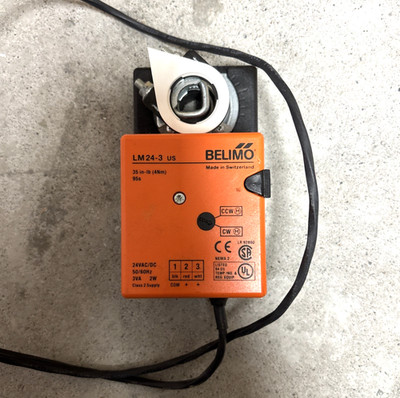 BELIMO LM24-3 Damper Actuator, 45 in-lb [5 Nm], Non fail-safe 24 V, On/Off