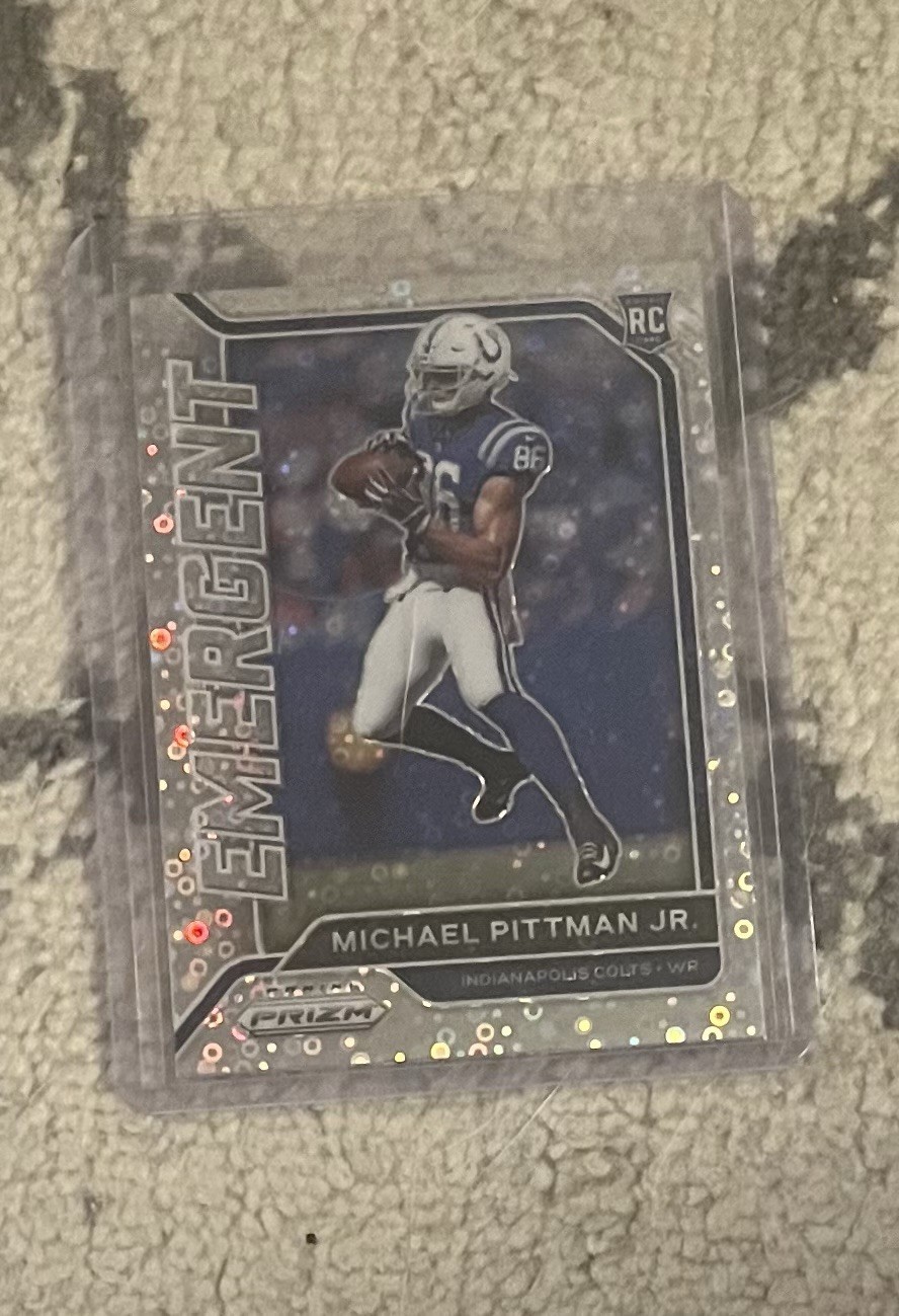 2020 Panini Prizm - Emergent No Huddle Disco Prizm # 14 Michael Pittman Jr. (RC)