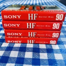 Lot of 4 Sony HF High Fidelity Blank Audio Cassette Tapes 90 Min Normal Bias NEW