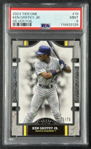 KEN GRIFFEY JR. PSA 9 2024 TOPPS TIER ONE #19 SILVER FOIL 3/75 MARINERS