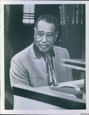 1972 New York City Duke Ellington Piano Wirephoto Historic Vintage 7x9