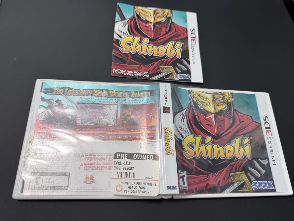 Shinobi Nintendo 3DS Action & Adventure Video Games for sale | eBay