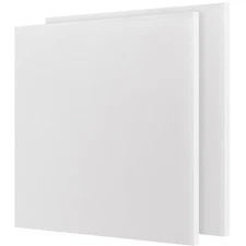 JOIKIT 2 Pack 12 x 12 Inch UHMW Polyethylene Sheets, 1/2 Thick White 
