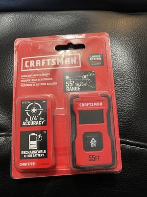NEW Craftsman Pocket Laser Distance Measurer 55ft Rechargeable CMHT77721