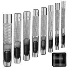 8 Pcs Leather Hole Punch Cutter 5mm-13mm Hollow Punch Set for Leather Craftin...