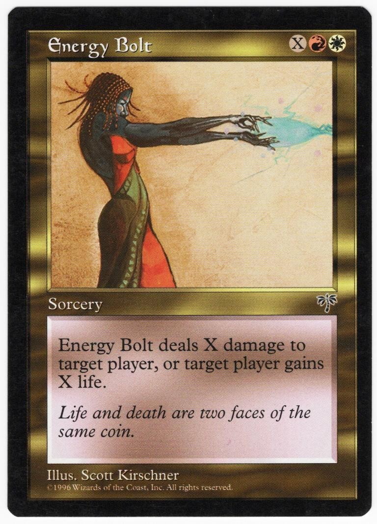 Energy Bolt 1996 Mirage RESERVED LIST Multi-Color Rare Sorcery MTG NM AZ1