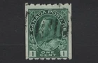 Canada used #123 1c      KG  V "ADMIRAL" COIL STAMP   P8H  1913