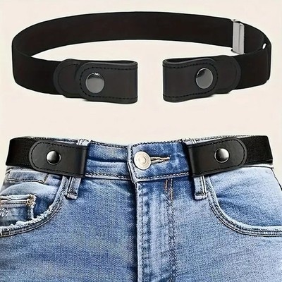 Invisible Elastic Belt Adjustable No Buckle Stretch Belt for Jeans Trousers