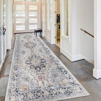Homcomodar Distressed LäUfer Teppich FüR Flur 80X300Cm Vintage Flur Runner