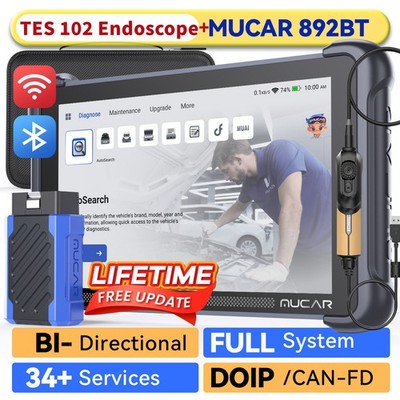 MUCAR 892BT Car Diagnostic OBD2 Scanner All System Scan Tool+USB Snake Endoscope