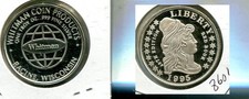 1995 RED BOOK 1 OUNCE SILVER ROUND RACINE WISCONSIN 8602T 79.99 per troy oz