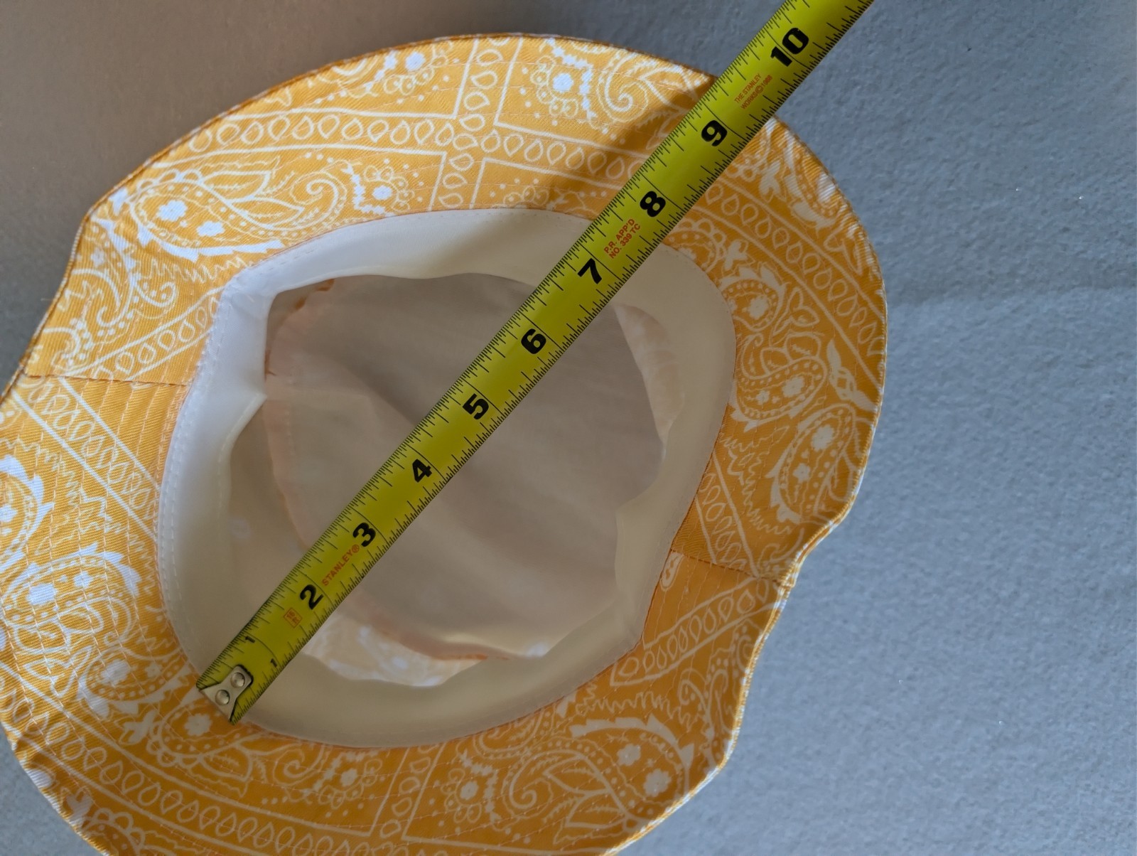 Unisex Yellow Summer Paisley Bandana Bucket Hat Kidcore Handkerchief Print image 5