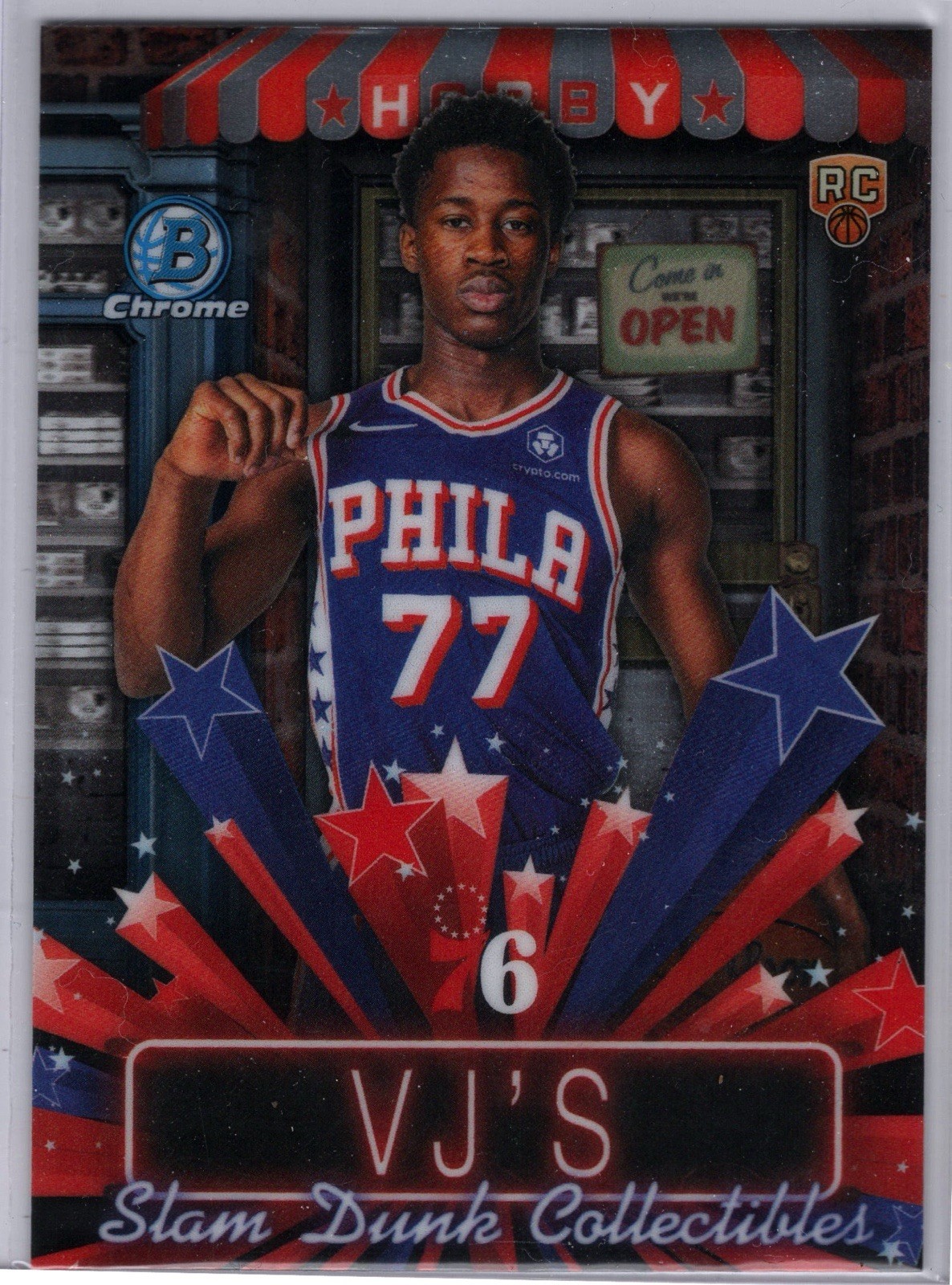 2025-26 Bowman Chrome VJ Edgecombe Hobby Stars Refractor #HS-8 Rookie RC 76ers